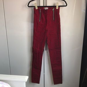 I.AM.GIA Red Plaid Pants
